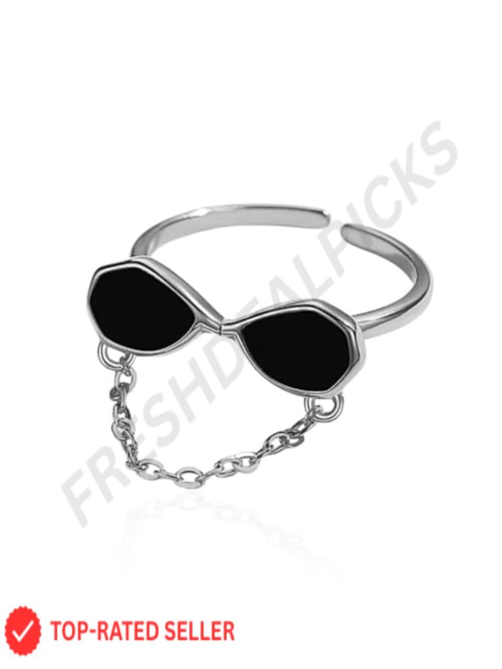 Sterling Silver Stacking Knuckle Ring Sunglasses Charm Adjustable Fashion